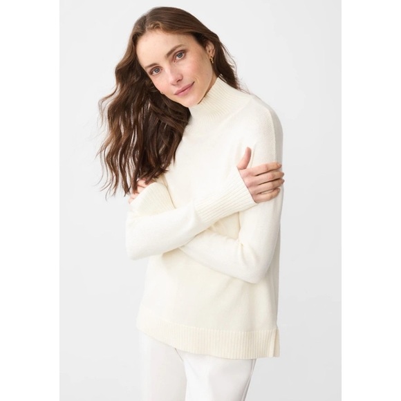 J. McLaughlin Sweaters - J MCLAUGHLIN DINA SWEATER XS COTTON BLD TURTLENECK LUXURY WARM CHIC OFFICE …